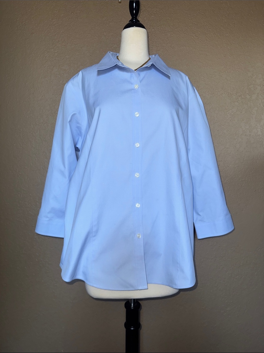 L.L. Bean Light Blue Wrinkle-Resist Shirt